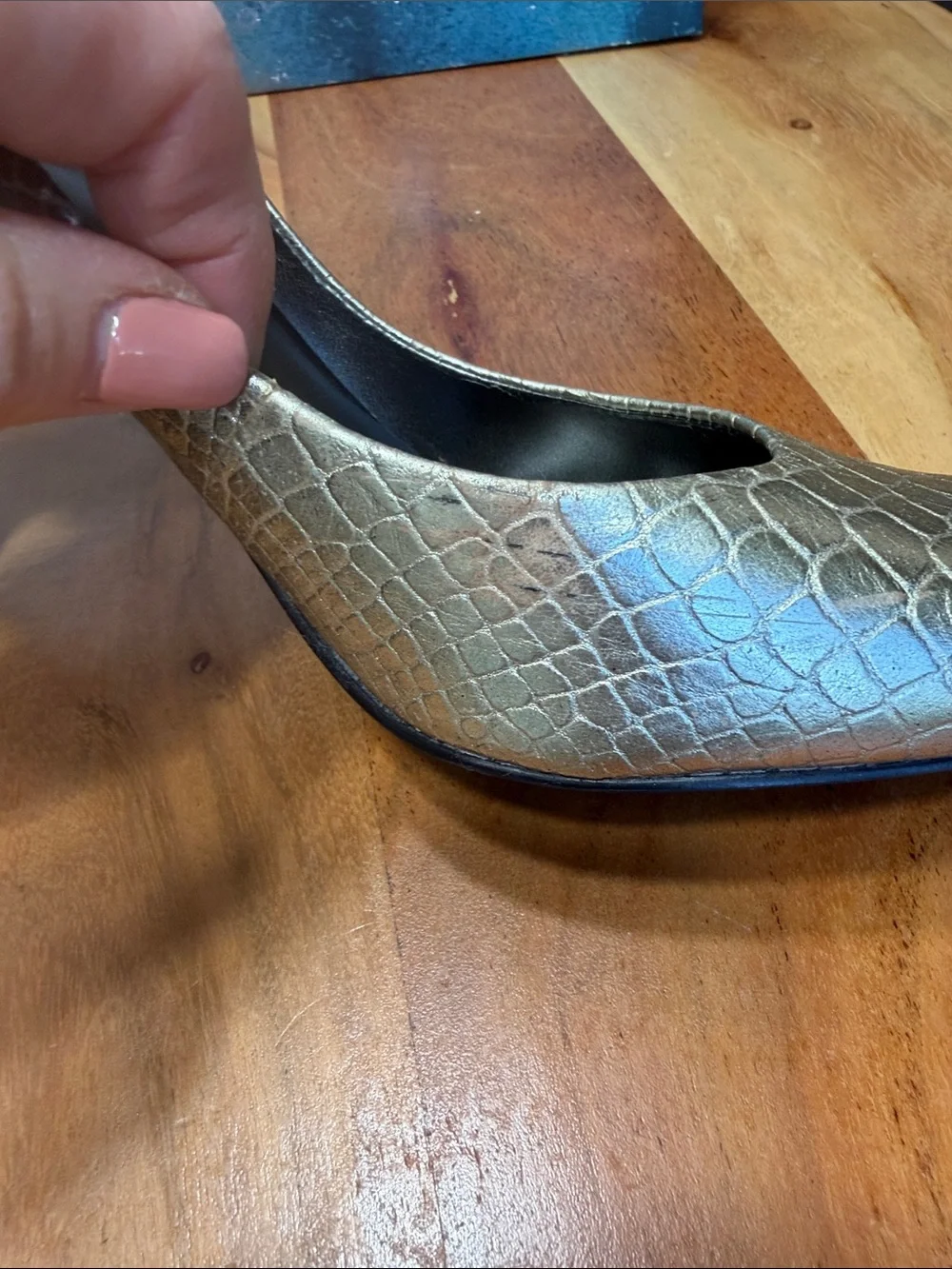 Nine West 2010s Classic Ombré Snakeskin Leather Pumps Heels 8.5 (GUC)